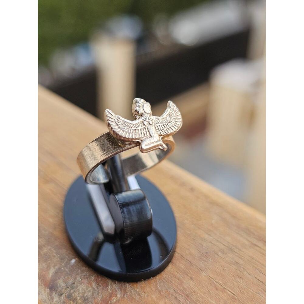 Sterling Silver Winged Isis Ring